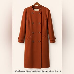 Windsmoor Vintage 100% Wool Coat – Hazelnut/Rust – Size: UK 10 (fits US Medium)
